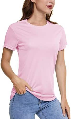 KEFITEVD Ženska majica s kratkim rukavima UPF 50+ Zaštita od sunca Brze suhe atletske majice Izvedba rada trčanje joga vrh
