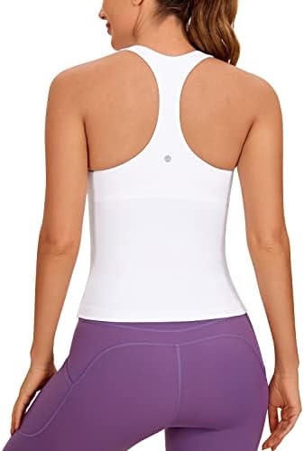 CRZ Yoga Butterluxe Trgovi za vježbanje za žene izgrađene u grudnjacima s policama podstavljene - Racerback Athletic Spandex Yoga Camisole