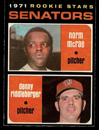 1971. o-pee-chee 93 Senatori Rookies Norm McRae/Denny Riddleberger Washington Senatori Ex/MT senatori