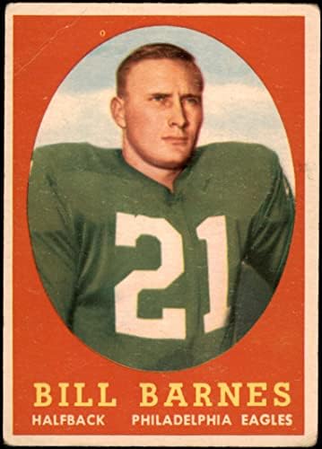 1958. Topps 4 Bill Barnes Philadelphia Eagles Good Eagles Wake Forest