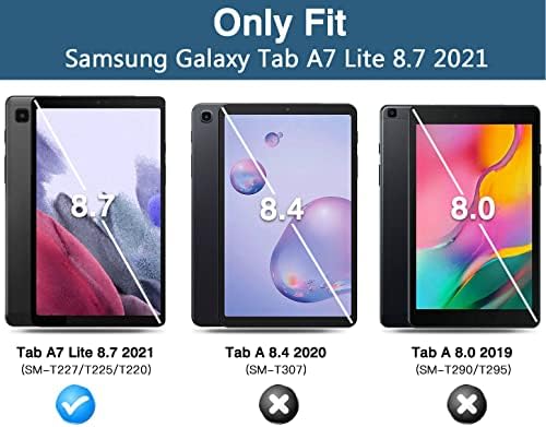 Slučaj Timovo za Samsung Galaxy Tab A7 Lite 8.7 2021, tanak mekani TPU prozirni smrznuti zaštitni poklopac zaštitni poklopac Shell