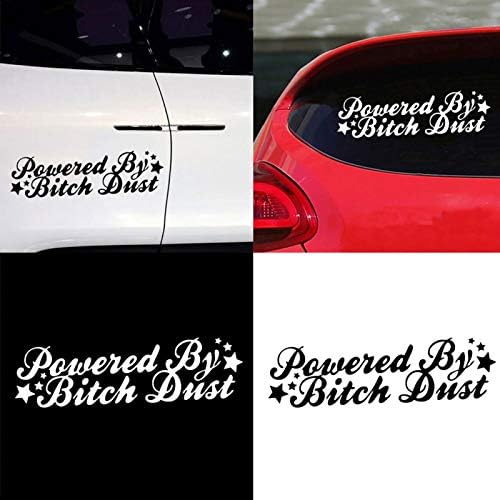 Hahawaii naljepnice za automobile, smiješna slova ispisana napajanom kučkom prašine Pet Reflective Auto Decor Dekor - Bijelo