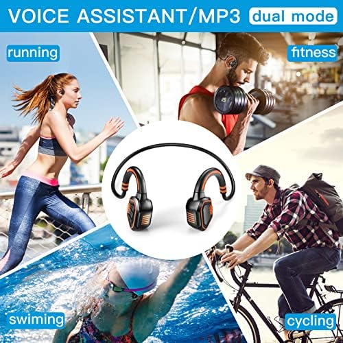 Aosman Slušalice za plivanje podvodne vodootporne kosti Provođenje Bluetooth slušalice -Bluetooth 5.1 IP68 vodootporna s MP3 Play 16G