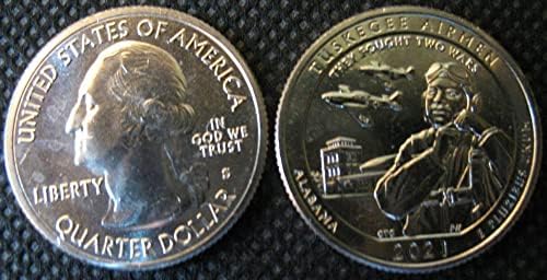 2021. američki bakar-nickel komemorativni novčić 56. serija Nacionalnog parka Tuskegee Aviation S