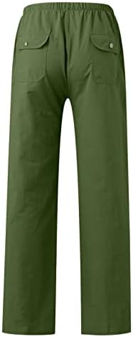 Meymia muške pamučne lanene hlače Lagane čvrste boje srednjeg porasta struka SLIM FIT FIT FOT TWACEPANTS