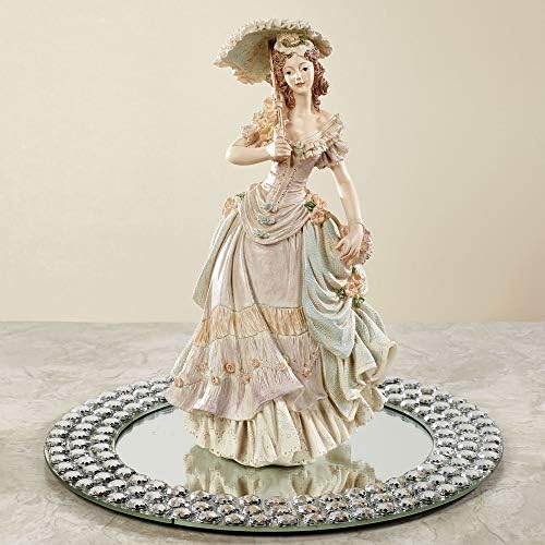 Prekrasna elegantna viktorijanska travanjska dama figurica pastel visoka 12 centimetara