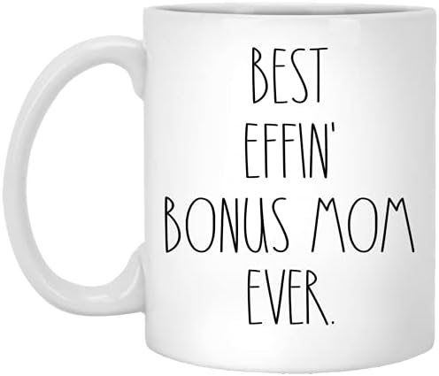 Najbolja spektakularna bonus mama ikad, šalica za kavu inspirirana Rae Dunn, šalica za Majčin dan, rođendan, Sretan Božić, 11 oz bonus