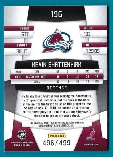 Kevin Shattenkirk - 2010-11 Certificirani brucoš Jersey Auto - 'D 496/499 - 196 - Autografirani NHL dresovi