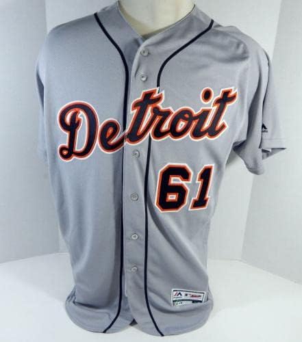 Detroit Tigers Shane Greene 61 Igra Upotrijebljena siva Jersey DP15104 - Igra korištena MLB dresova