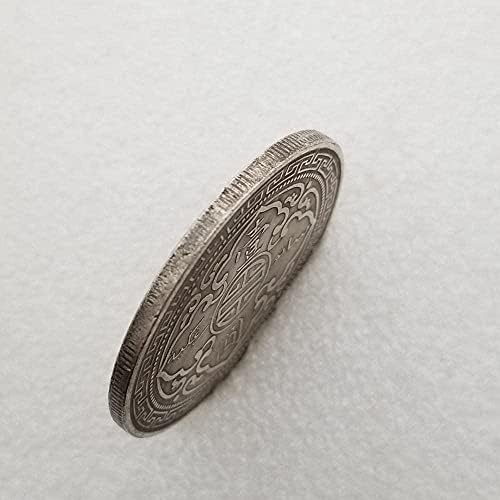 Antikni rukotvorinski britanski iz 1911. mesingani srebrni novčić od stare srebrne dolar 0088/0088a