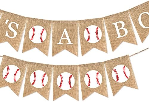Baseball Dekoracije za tuširanje za bebe za dječake, bejzbol To je dječak natpis, najava za bebe i spol otkrivaju zabave i uslugu,