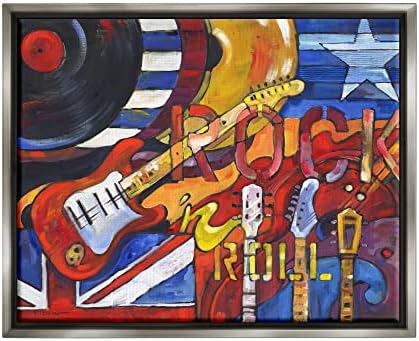 Počast Rock ' n ' roll glazbi, zidna umjetnost u plutajućem okviru, dizajn Paul Brent