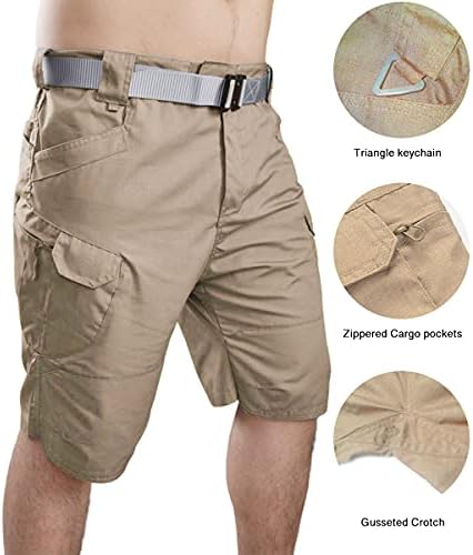 Yaxhwiv muške taktičke kratke hlače 11 vodootporne teretne kratke hlače za muškarce planinarenje ribolovom prozračno suho redovito