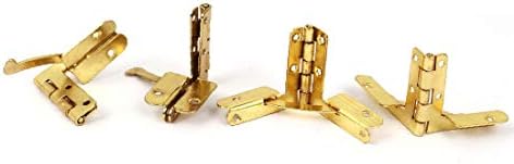 X-DREE WINE KIT COXS CASE Shoebox Metal Hinge Zlatni ton 32 mmx30 mm 4PCS (komplet za proizvod za crafts caja cipela za cipele metal