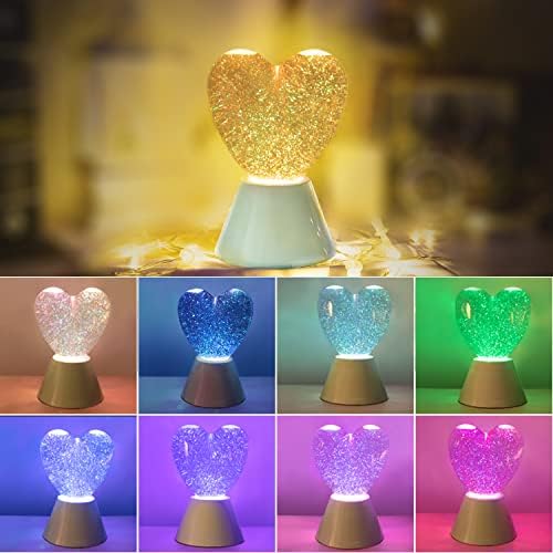 LED noćno svjetlo u obliku srca moderna lava svjetiljka za promjenu boje za dječju sobu, ured, zabavu, dekor dnevne sobe, personalizirani