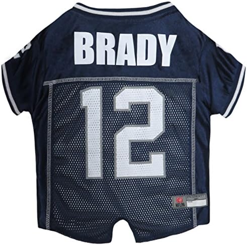 NFLPA dres pasa - Tom Brady 12 Jersey za kućne ljubimce - NFL New England Patriots Mesh Jersey, X -Small