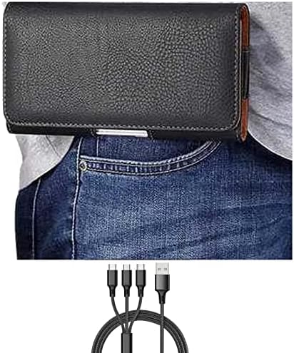 Za Galaxy Note 20 Ultra torbe, Universal Belt Clip futrol za kožu kožna vrećica Telefonska vrećica s kabelom za punjenje za Samsung