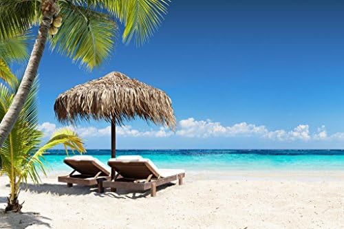 Plaža umjetnički dekor Coral Beach pijesak more palapa tropska palma fotografija zalazak sunca krajolik slike ocean slikovit krajolik