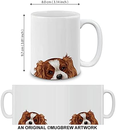 Mugbrew Cavalier King Charles Spaniels Dog Keramička šalica čajne šalice kave, 11 oz