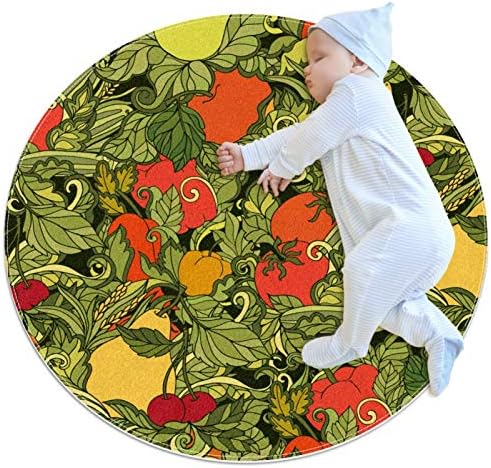 Aninily crvena trešnje rajčice pod tepih tepiha za dječju sobu Okrugli meke prostirke za dnevni boravak Dječji vrtić za bebe puzanje