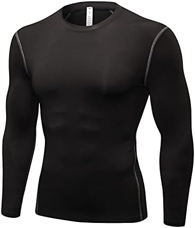 Košulje kompresije za muškarce casual dugih rukava na otvorenom sportski vrhovni vježba