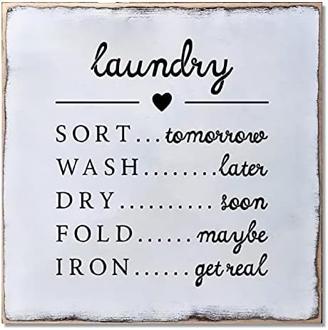 Smiješan natpis za pranje rublja Sort Opere suho preklop željezno drvo znak Halloween ploča jesenski citati znak vintage retro viseći