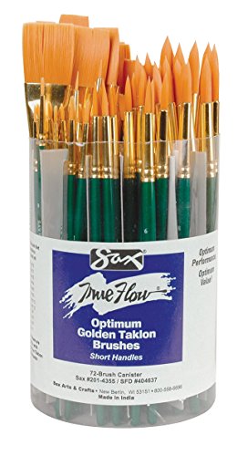 Sax Optimum Golden Sintetic Taklon Boits četkice, razne veličine, set od 72 - 404637