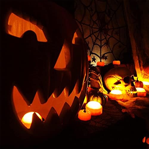 Homemory 4 Pack Halloween Bright LED bundeve s daljinskim upravljačem i timerima, Jack O´ Lantern Lights Battery za Noć vještica, jesenski