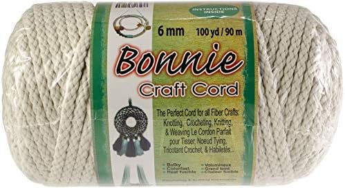 Pepperell Bonnie Macrame Craft Cord 6mmx100yd, zlato