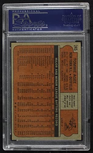 1972. Topps 245 Tommie Agee New York Mets PSA PSA 8,00 Mets