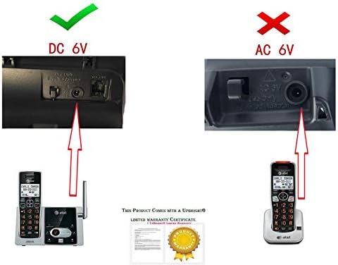 UPBright¨ Novi Global DC6V 6V AC/DC adapter za AT&T EL51103 EL51203 DECT 6.0 bežični telefon Digitalni odgovor na telefonsku mrežu