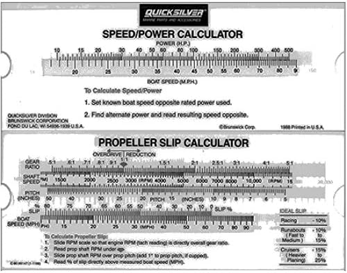 Merkur/Quicksilver prop kalkulator klizanja 90-86147a 1