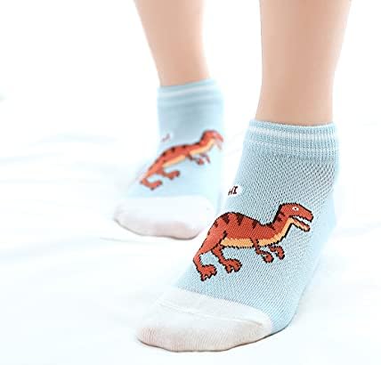 Pamučne čarape za gležanj u pakovanju 5/10, nisko izrezane i mrežaste Dino, stare 2 do 9 godina, lagane, školske sportske casual