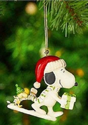 Lenox Snoopy blagdanski poklon porculan božićni ukras Novo u kutiji Snoopy i Woodstock kikiriki