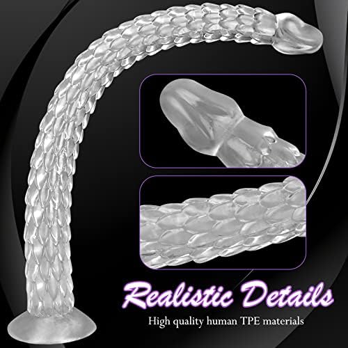 18,9 inčni realistički dildos Clear Dildo - G Spot za odrasle seksualne igračke za žene zadovoljstvo, 48 cm mekog materijala sigurnih