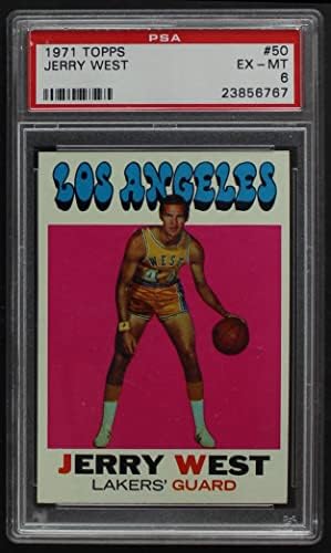 1971. Topps 50 Jerry West Los Angeles Lakers PSA PSA 6.00 LAKERS WVU