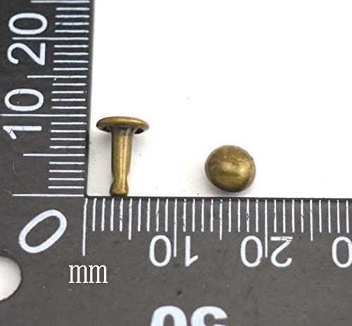 Wuuycoky brončana dvostruka kapka gljiva za zakovice metala kapica 6 mm i post 8 mm pakiranje od 100 setova