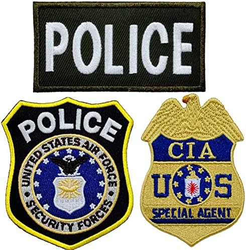 Dodaj 3PCS Sjedinjene Države Policijska logotip CIA značaka Iron na šivanju na izvezenom flasteru za jakne ruksaci traperice i značka