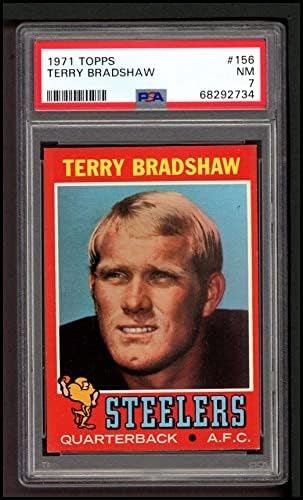 1971. Topps 156 Terry Bradshaw Pittsburgh Steelers PSA PSA 7.00 Steelers LA Tech Tech
