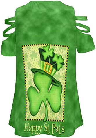 CGGMVCG St. Patricks Day majice za žene vrh za žene zapadne košulje pulover s patentnim zatvaračem kratka odjeća St Patricks za žene