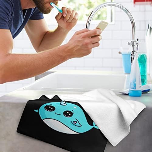 Slatki ručnik za ručnik za pranje dupina jednorog 28,7 x13.8 krpe za lice superfina vlakna visoko upijajući ručnici ručnika