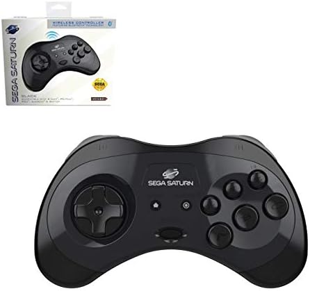 Retro-bitni službeni SEGA Saturn Bluetooth kontroler 8-gumton Arcade Pad za Switch, Android, PC, Mac, Steam-Black