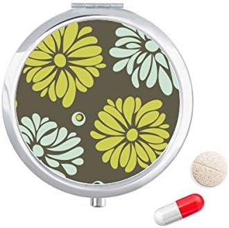 Cvijet žuta krizantema cvjetna biljka kutija za tablete džepna kutija za pohranu lijekova spremnik za doziranje