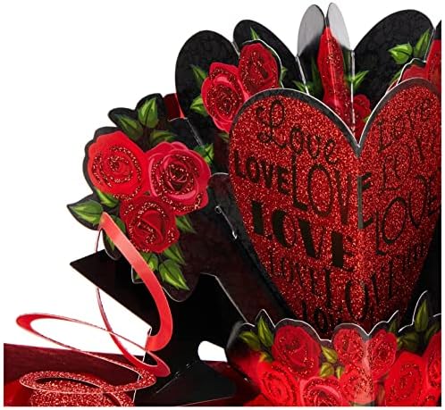 Suki pokloni International Pop up Card Love & Roses, Multi-Colour, 13 x 21 x 19 cm