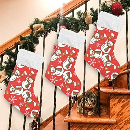 Alaza božićne čarape Snowman uzorak klasični Personalizirani veliki ukrasi za čarape za obiteljski blagdanski dekor za zabavu 1, 17.7