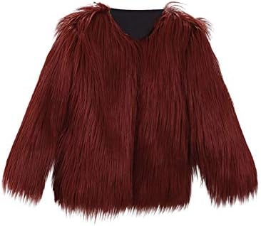 Zhichuang Girls Faux-Fur Jacket kaput zima snježni dan debela topla modna hladna odjeća 2-10 godina