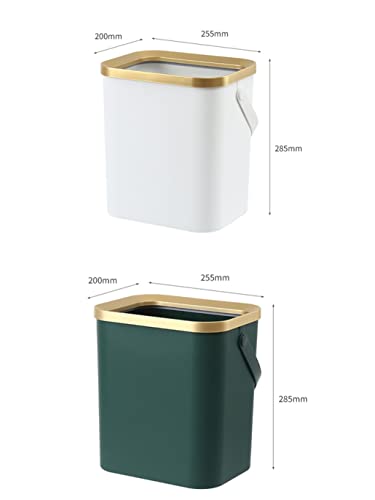& Zlatna kuhinjska i kupaonska kanta za smeće četveronožna plastična uska kanta za smeće s poklopcem