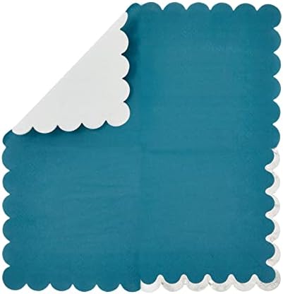 100 pakiranja mornarsko plave koktel salvete za jednokratnu upotrebu sa srebrnim rubovima s folijom, 4 boje