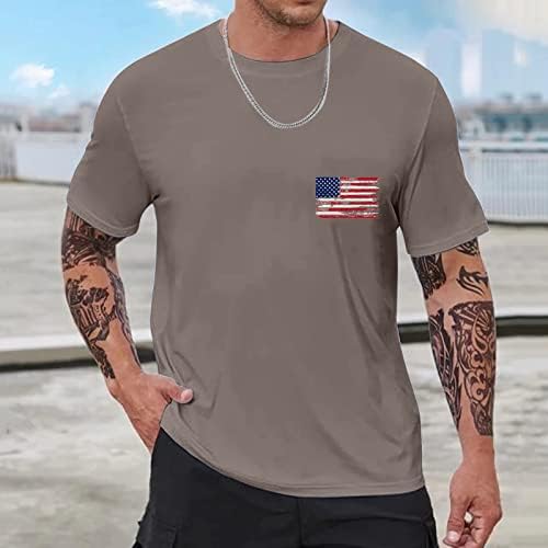 Muška američka američka zastava Patriotska majica 4. srpnja trendovska košulja s kratkim rukavima okrugli vrat za muškarce