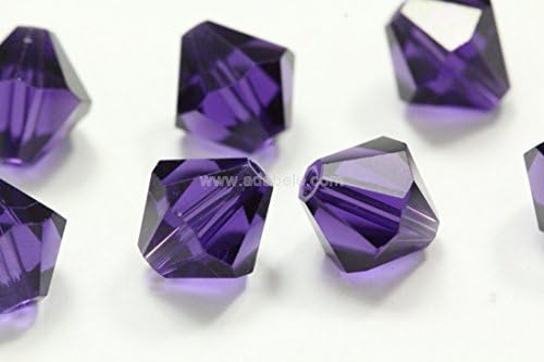 100pcs austrijske perle od 4 mm s finim fasetiranim bikonveksnim ljubičastim baršunastim kristalima kompatibilnim s kristalima od 5301/5328